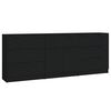 vidaXL 3 Piece Sideboards Black Engineered Wood