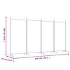 vidaXL 4-Panel Room Divider Black 346x180 cm Fabric