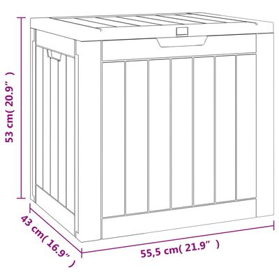 vidaXL Garden Storage Box Black 55.5x43x53 cm Polypropylene, black vidaXL Garden Storage Box Black 55.5x43x53 cm Polypropylene
