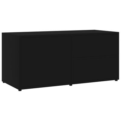 vidaXL TV Cabinet Black 80x34x36 cm Engineered Wood, black vidaXL TV Cabinet Black 80x34x36 cm Engineered Wood