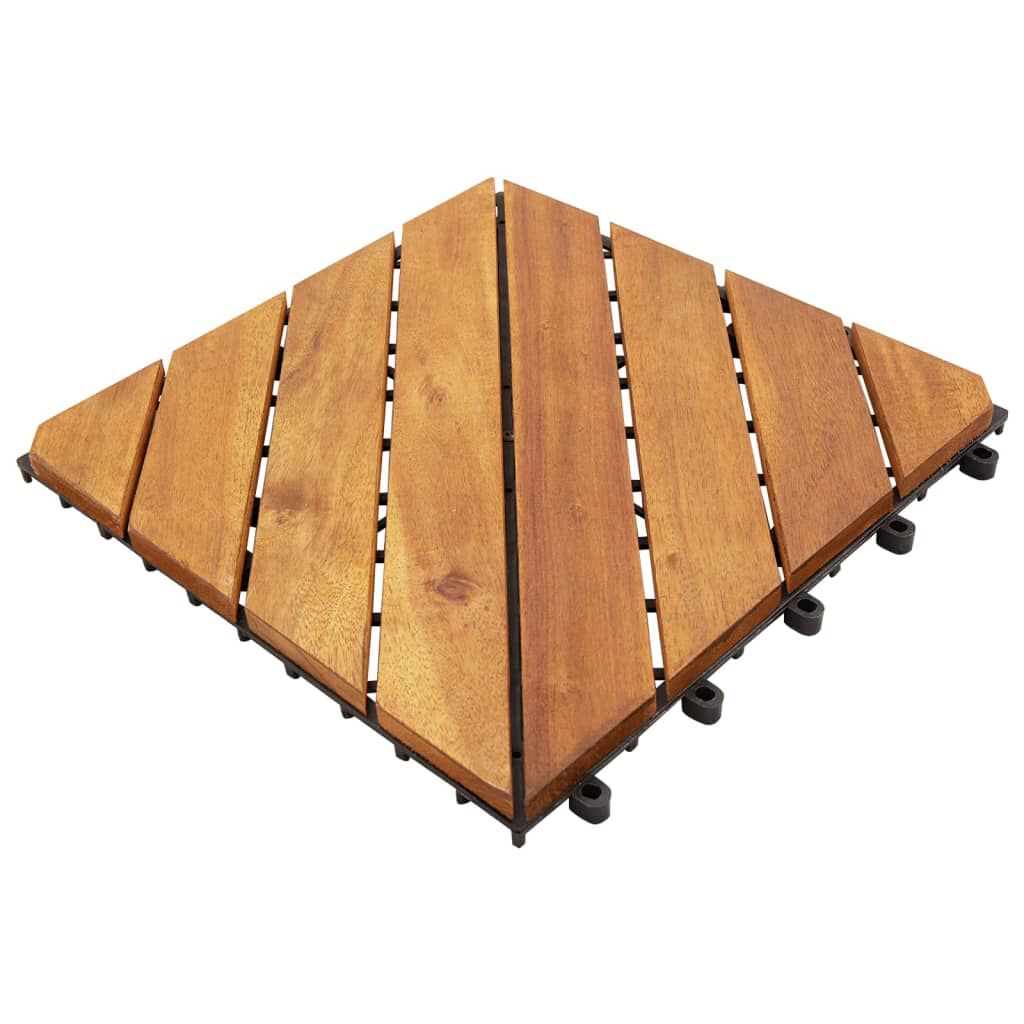 vidaXL Decking Tiles 10 pcs 30x30 cm Solid Acacia Wood