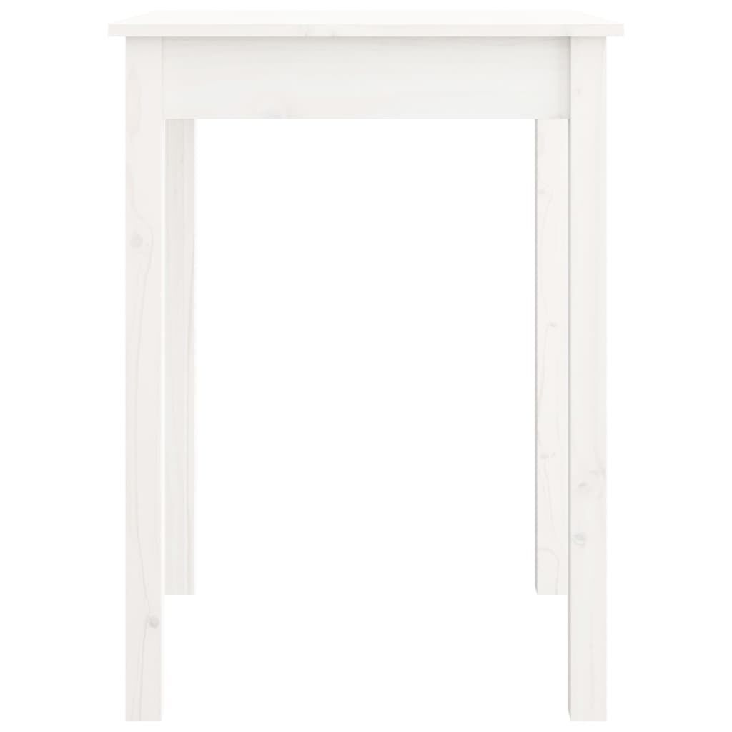 vidaXL Dining Table White 55x55x75 cm Solid Wood Pine