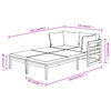 vidaXL Sun Loungers with Dark Grey Cushions 2 pcs Acacia Wood