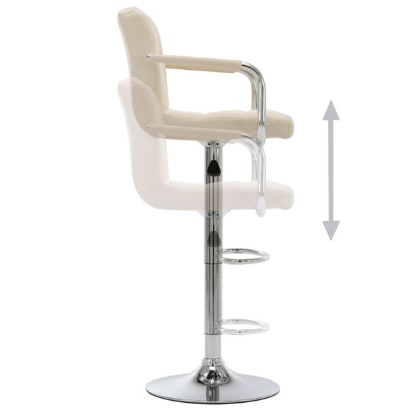 vidaXL Bar Stool Cream Fabric