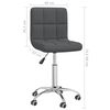 vidaXL Swivel Office Chair Dark Grey Fabric