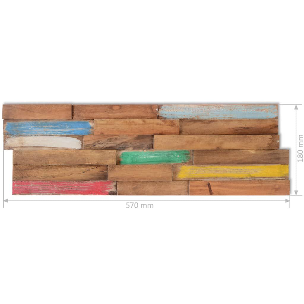 vidaXL Wall Cladding Panels 10 pcs 1.03 m² Solid Teak Wood