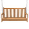 vidaXL Swing Bench Solid Teak Wood 114x60x64 cm