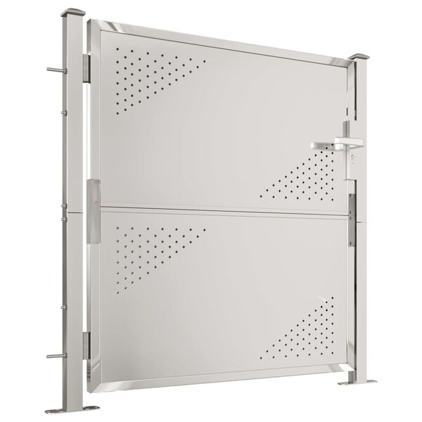 vidaXL Garden Gate 100x100 cm Stainless Steel