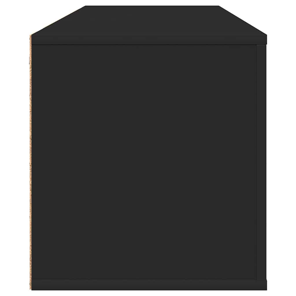 vidaXL Wall Shoe Cabinet Black 100x35x38 cm Engineered Wood