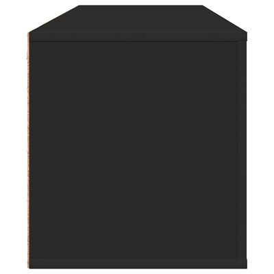 vidaXL Wall Shoe Cabinet Black 100x35x38 cm Engineered Wood, black vidaXL Wall Shoe Cabinet Black 100x35x38 cm Engineered Wood