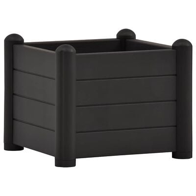 vidaXL Garden Raised Bed PP Anthracite 43x43x35 cm, anthracite vidaXL Garden Raised Bed PP Anthracite 43x43x35 cm