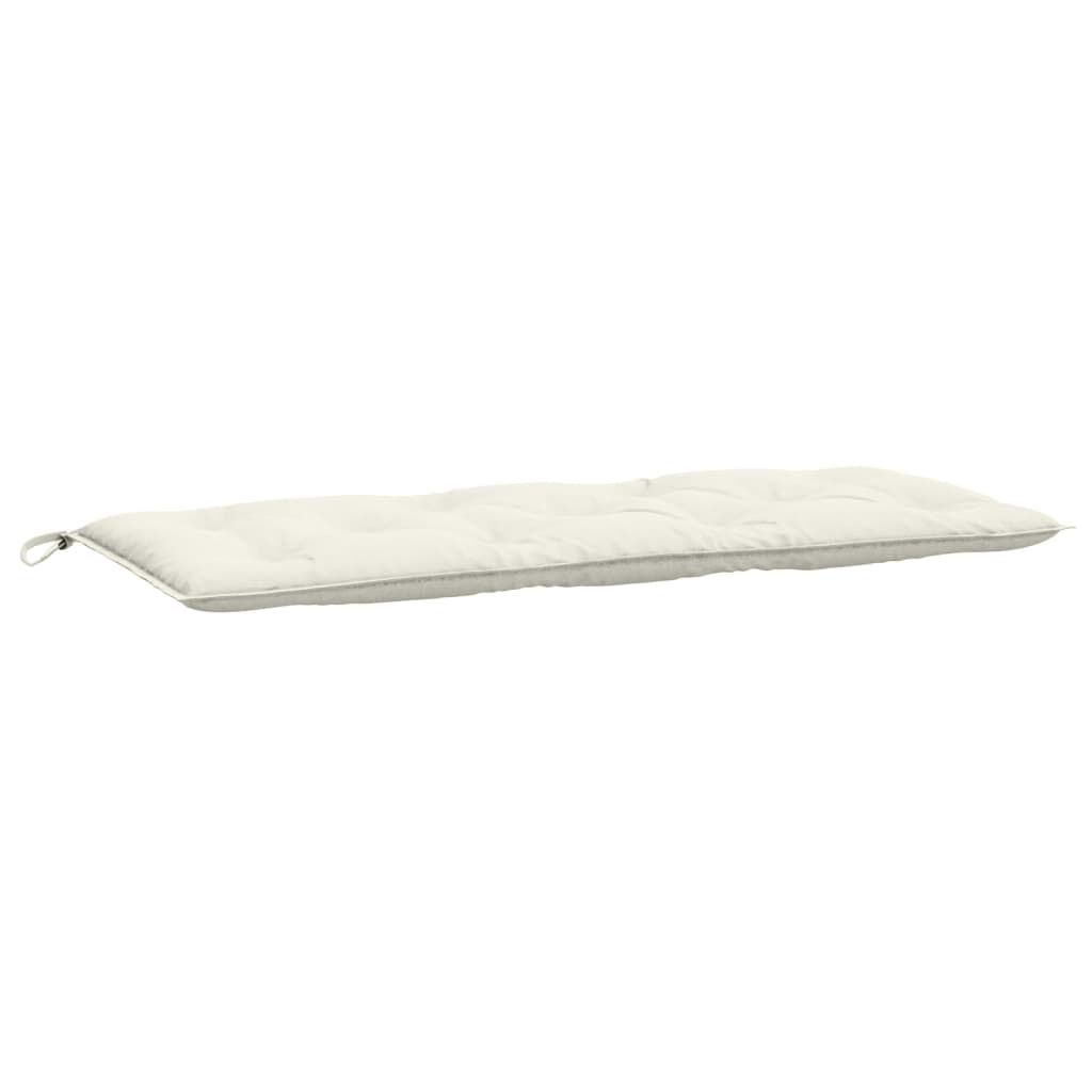 vidaXL Garden Bench Cushions 2 pcs Melange Cream 120x50x7 cm Fabric
