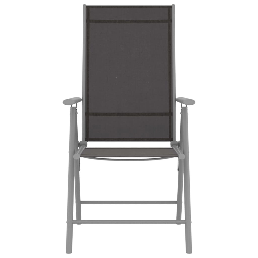 vidaXL 5 Piece Garden Dining Set Aluminium and Textilene Silver