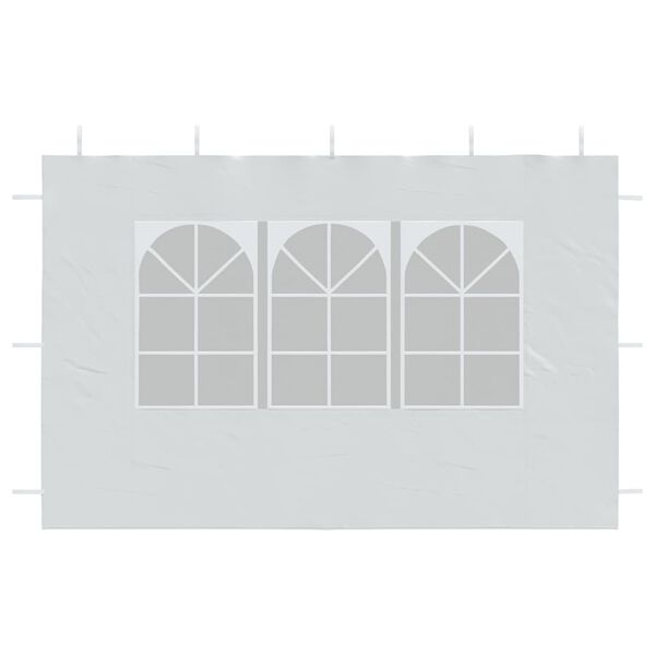 vidaXL Party Tent Sidewall 2 pcs with Window PE White
