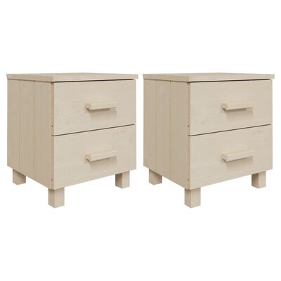 vidaXL Bedside Cabinets HAMAR 2 pcs Honey Brown 40x35x44.5cm Solid Wood, honey brown vidaXL Bedside Cabinets HAMAR 2 pcs Honey Brown 40x35x44.5cm Solid Wood