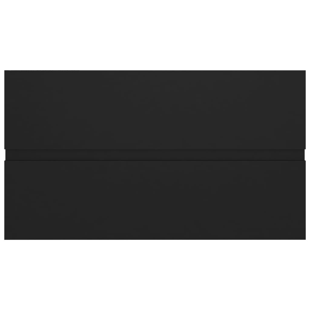 vidaXL Sink Cabinet Black 80x38.5x45 cm Engineered Wood