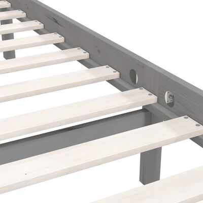 vidaXL Bed Frame without Mattress Grey Solid Wood 140x200 cm, grey vidaXL Bed Frame without Mattress Grey Solid Wood 140x200 cm