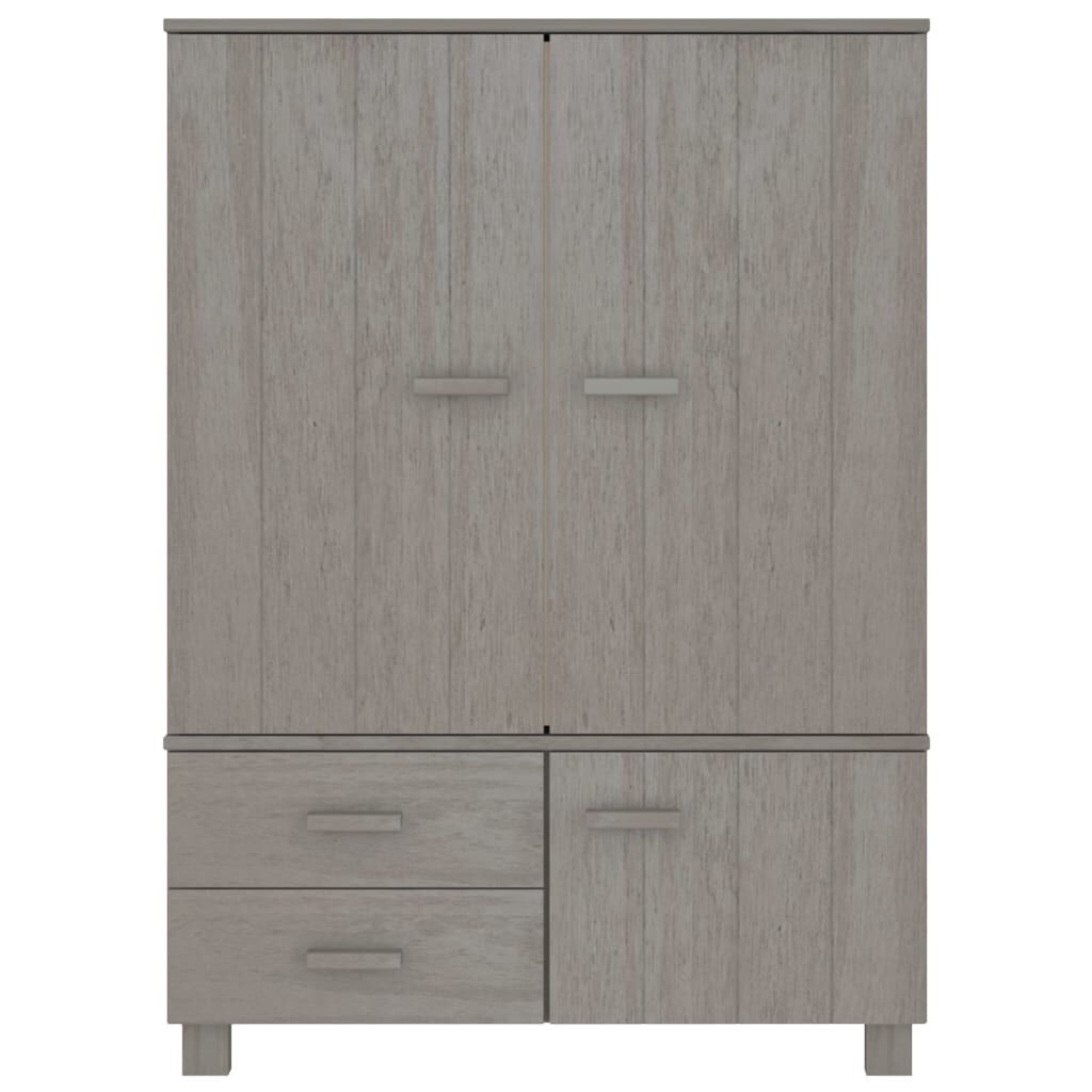 vidaXL Wardrobe HAMAR Light Grey 99x45x137 cm Solid Wood Pine
