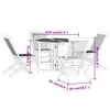 vidaXL 5 Piece Folding Outdoor Dining Set Solid Wood Teak