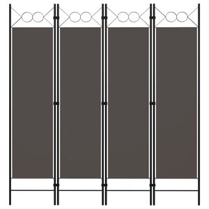 vidaXL 4-Panel Room Divider Anthracite 160x180 cm