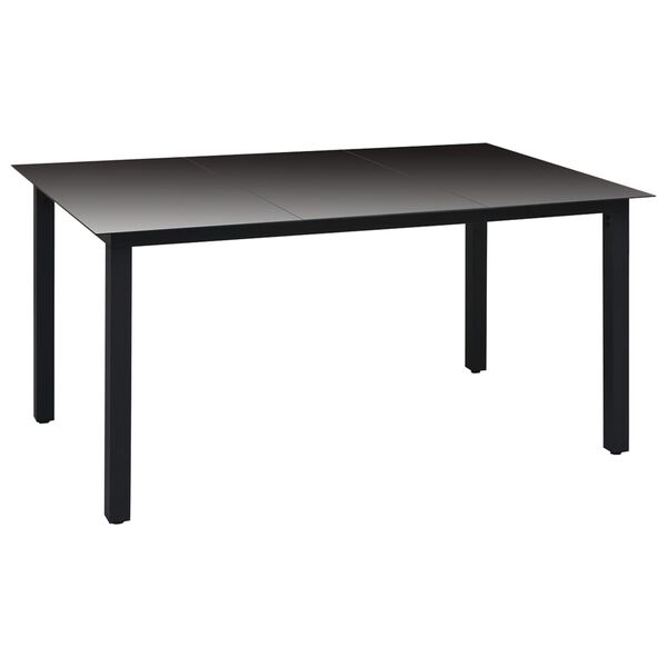 vidaXL 5 Piece Garden Dining Set Black