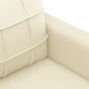 vidaXL 3-Seater Sofa Cream 180 cm Faux Leather