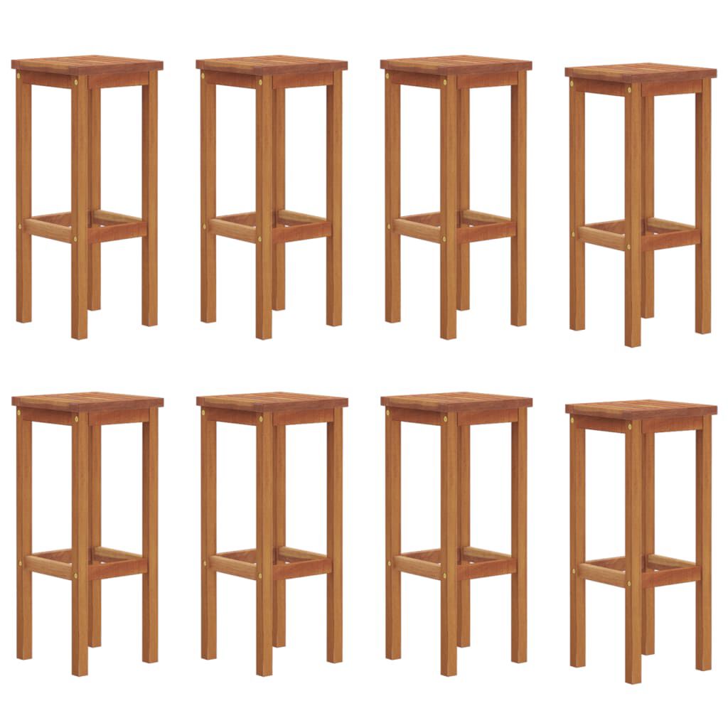 vidaXL Bar Stools 8 pcs Solid Wood Acacia