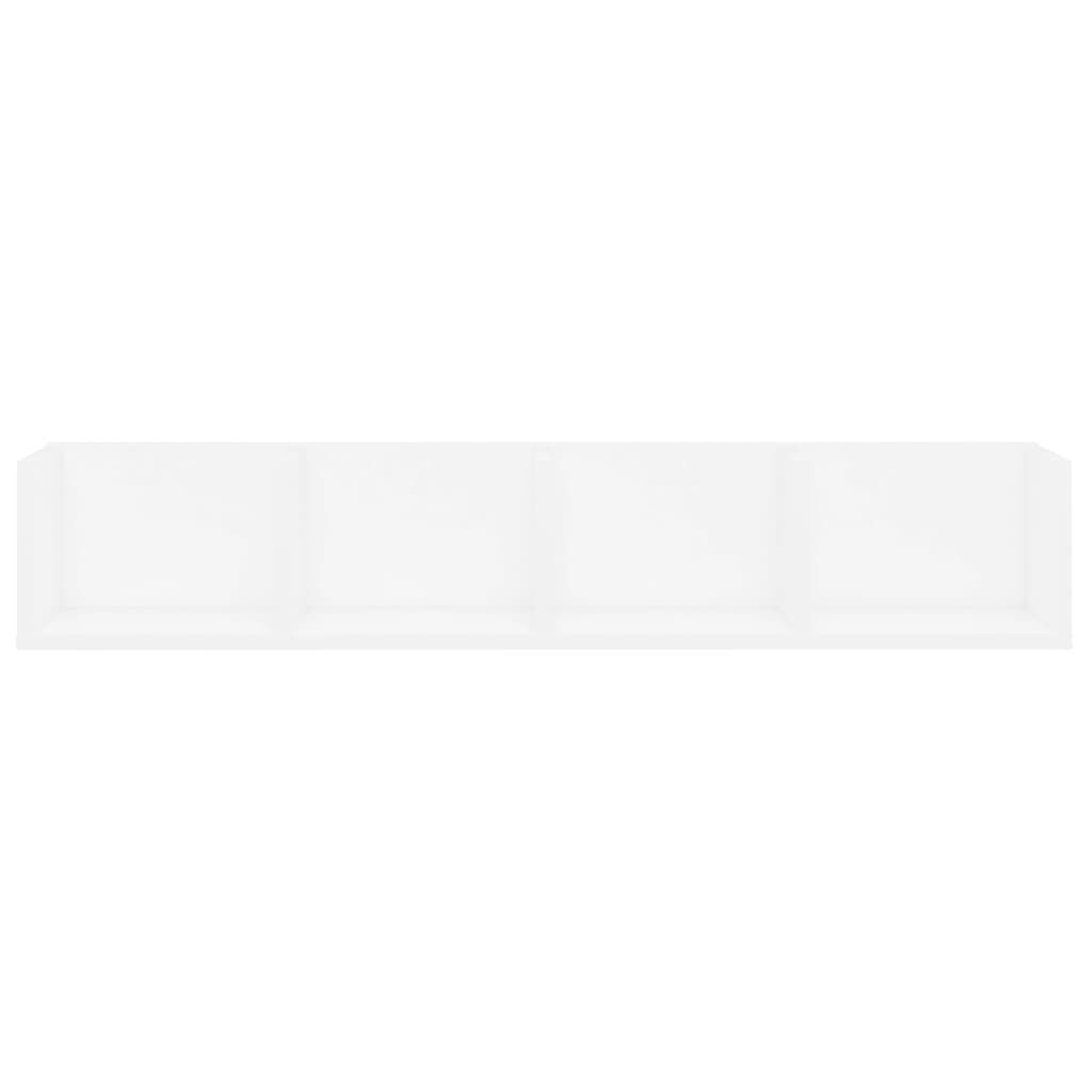 vidaXL CD Wall Shelf White 100x18x18 cm Engineered Wood