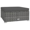 vidaXL 10 Piece Garden Lounge Set with Cushions Poly Rattan Grey