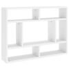 vidaXL Wall Shelf White 75x16x55 cm Engineered Wood