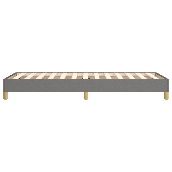 vidaXL Box Spring Bed Frame Dark Grey 90x200 cm Fabric