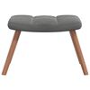 vidaXL Rocking Chair with a Stool Dark Grey Velvet
