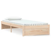 vidaXL Bed Frame without Mattress Solid Wood 75x190 cm Small Single Small Single