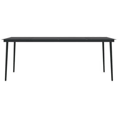 vidaXL 9 Piece Garden Dining Set with Cushions Black, black and brown vidaXL 9 Piece Garden Dining Set with Cushions Black
