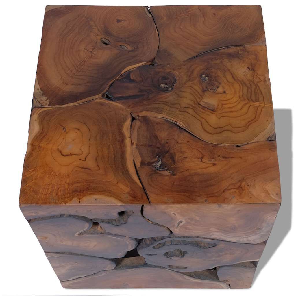 vidaXL Stool Solid Teak Wood