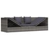 vidaXL Garden Bed Grey 200x60 cm Poly Rattan