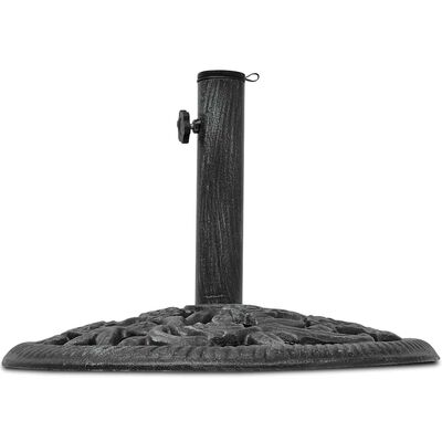 vidaXL Umbrella Base Cast Iron 12 kg 48 cm, black and green vidaXL Umbrella Base Cast Iron 12 kg 48 cm