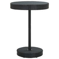 vidaXL Garden Table Black 75.5x106 cm Poly Rattan, black vidaXL Garden Table Black 75.5x106 cm Poly Rattan