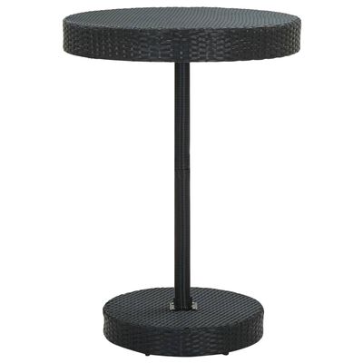 vidaXL Garden Table Black 75.5x106 cm Poly Rattan, black vidaXL Garden Table Black 75.5x106 cm Poly Rattan