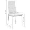 vidaXL Dining Chairs 6 pcs White Faux Leather