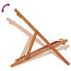 vidaXL Folding Beach Chairs 2 pcs Cream Fabric