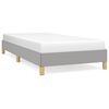 vidaXL Bed Frame without Mattress Light Grey 90x200 cm Fabric