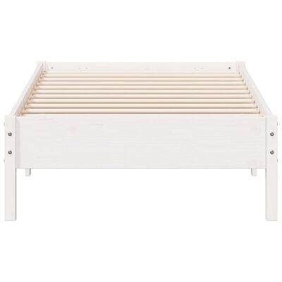 vidaXL Bed Frame White 90x200 cm Solid Wood Pine