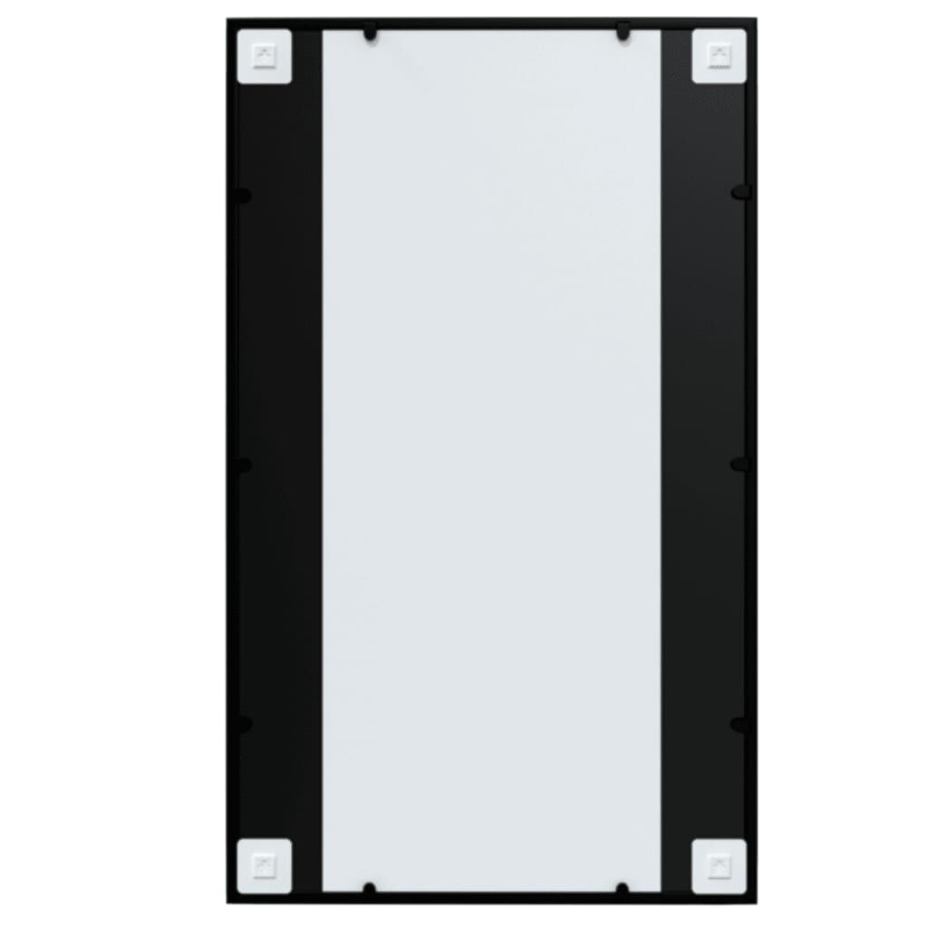 vidaXL Wall Mirrors 2 pcs Black 100x60 cm Metal