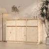 vidaXL Sideboard 110x34x75 cm Solid Wood Pine