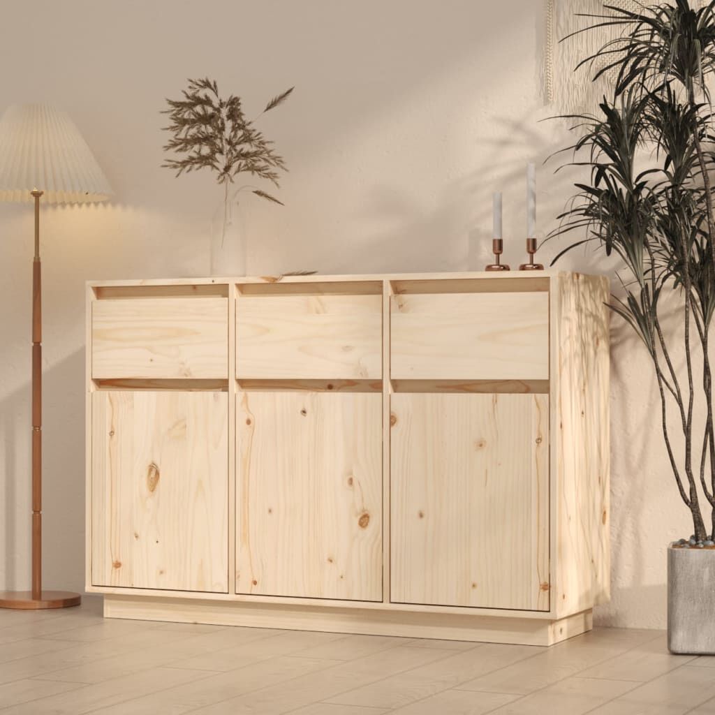 vidaXL Sideboard 110x34x75 cm Solid Wood Pine