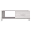 vidaXL Coffee Table HAMAR White 100x55x35 cm Solid Wood Pine