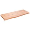 vidaXL Table Top Light Brown 100x40x(2-4) cm Treated Solid Wood Oak
