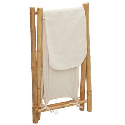 vidaXL Laundry Basket Cream White 45x55x63.5 cm Bamboo,  vidaXL Laundry Basket Cream White 45x55x63.5 cm Bamboo