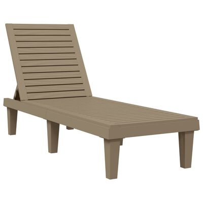 vidaXL Sun Lounger Light Brown 155x58x83 cm Polypropylene, light brown vidaXL Sun Lounger Light Brown 155x58x83 cm Polypropylene
